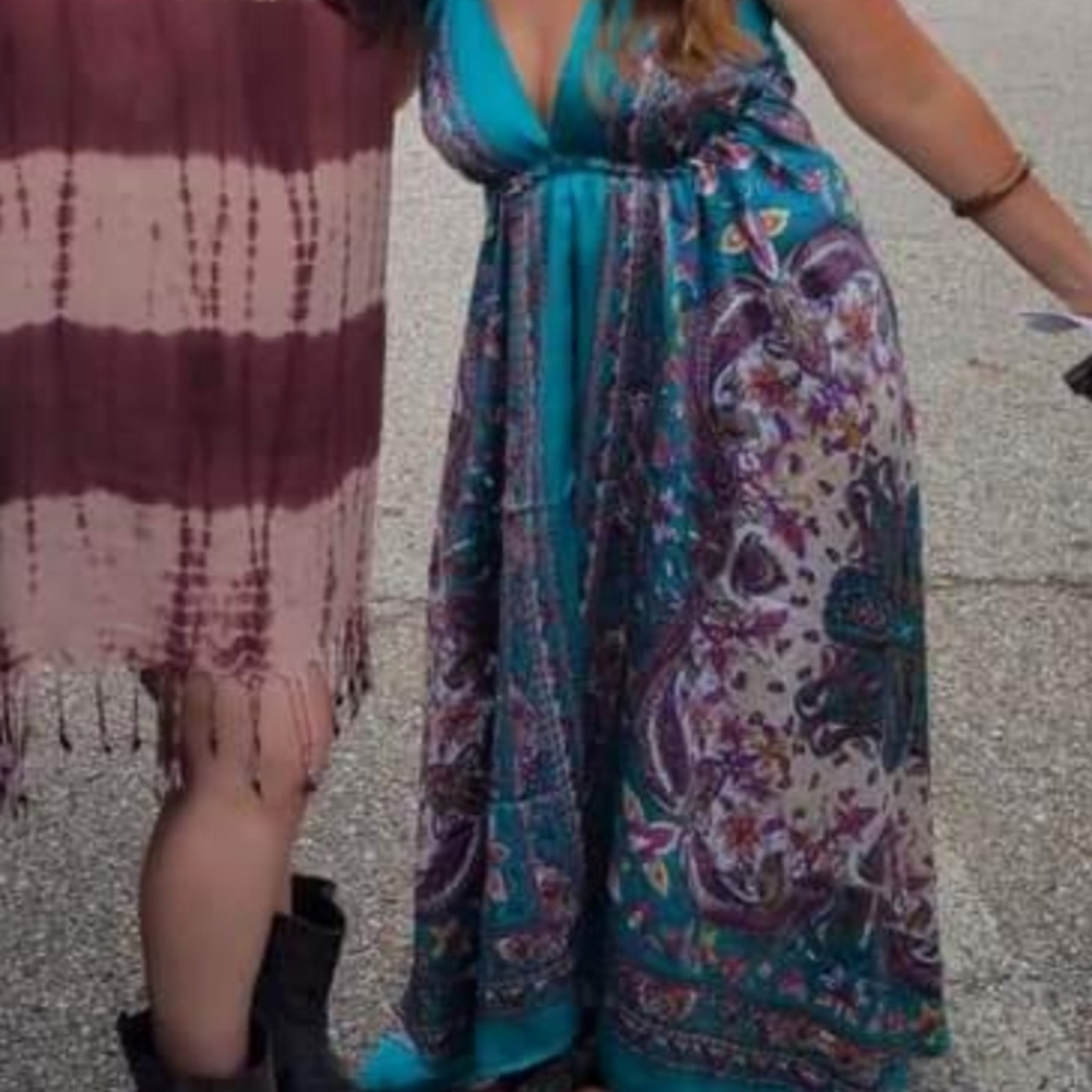 Rare Silk boho dress Festival
